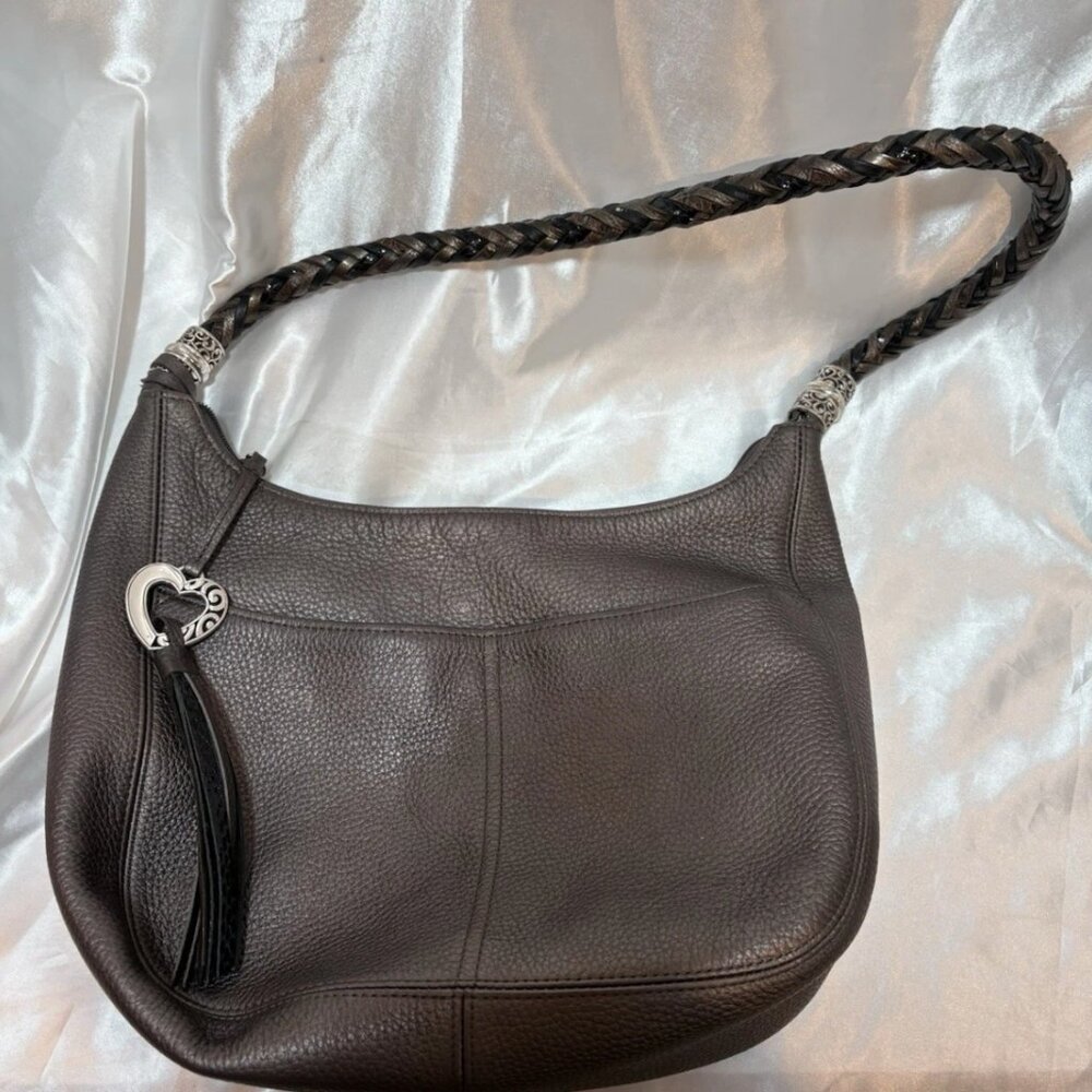 Brighton Barbados Leather Hobo Purse